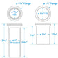 Adjustable Splashwell Drain Tube, Fits 1-1/4in Opening, White Plastic