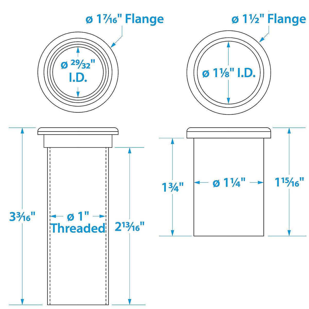 Adjustable Splashwell Drain Tube, Fits 1-1/4in Opening, White Plastic