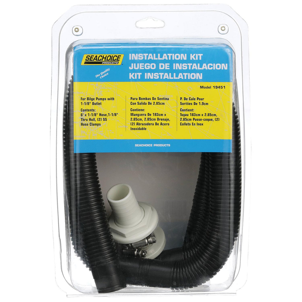 Bilge Pump Installation Kit for 1-1/8in Outlets
