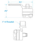 Antenna Rail Ratchet Mount w/ Heavy-Duty Handle, Stainless Steel