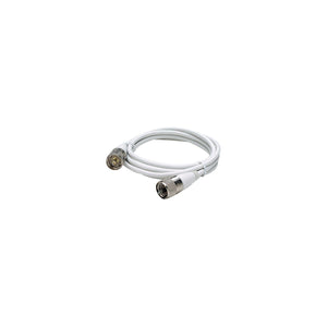 5ft RG58U White Coaxial Antenna Cable Assembly, w/ PL259 Fittings on Ends