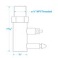 Fuel Connector Tank for Evinrude/Johnson, Male, 1/4 in. NPT