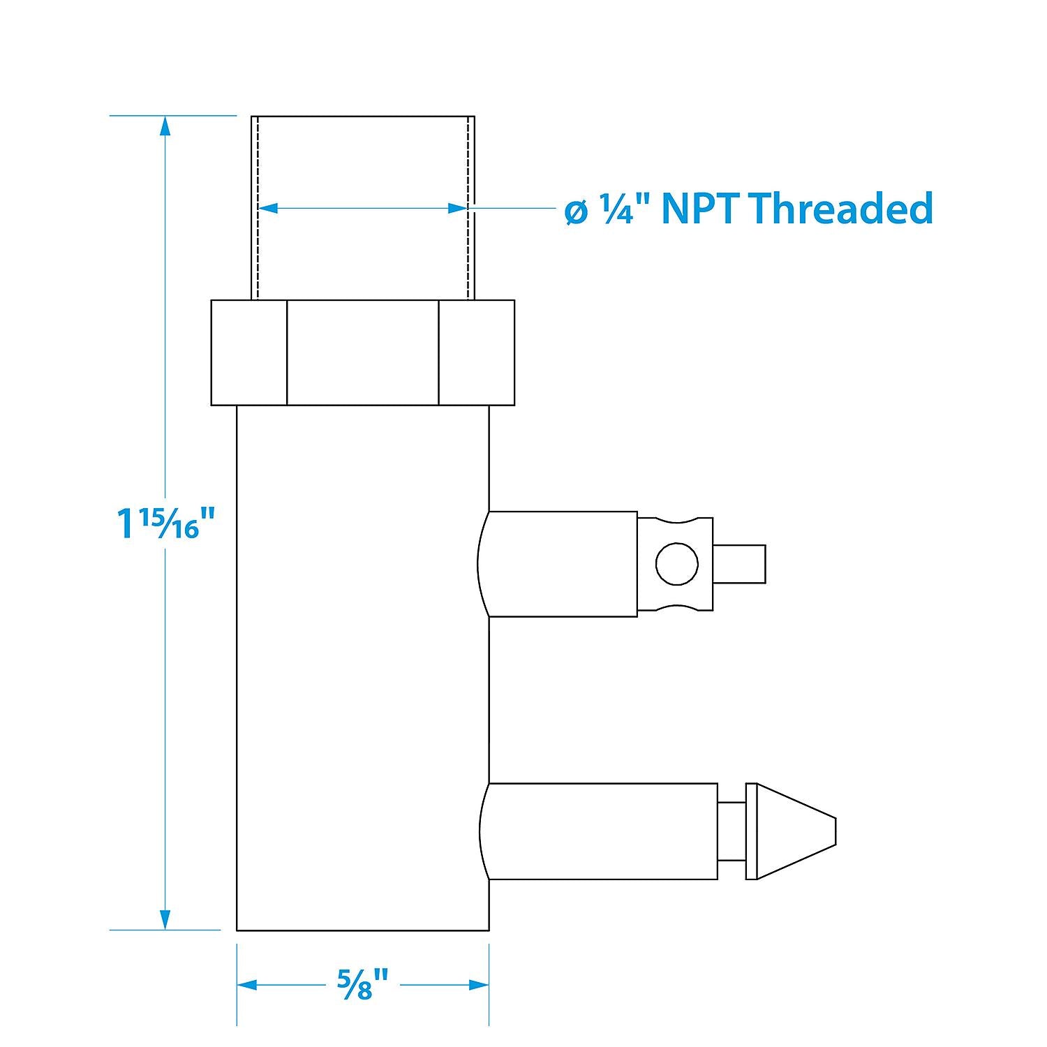 Fuel Connector Tank for Evinrude/Johnson, Male, 1/4 in. NPT