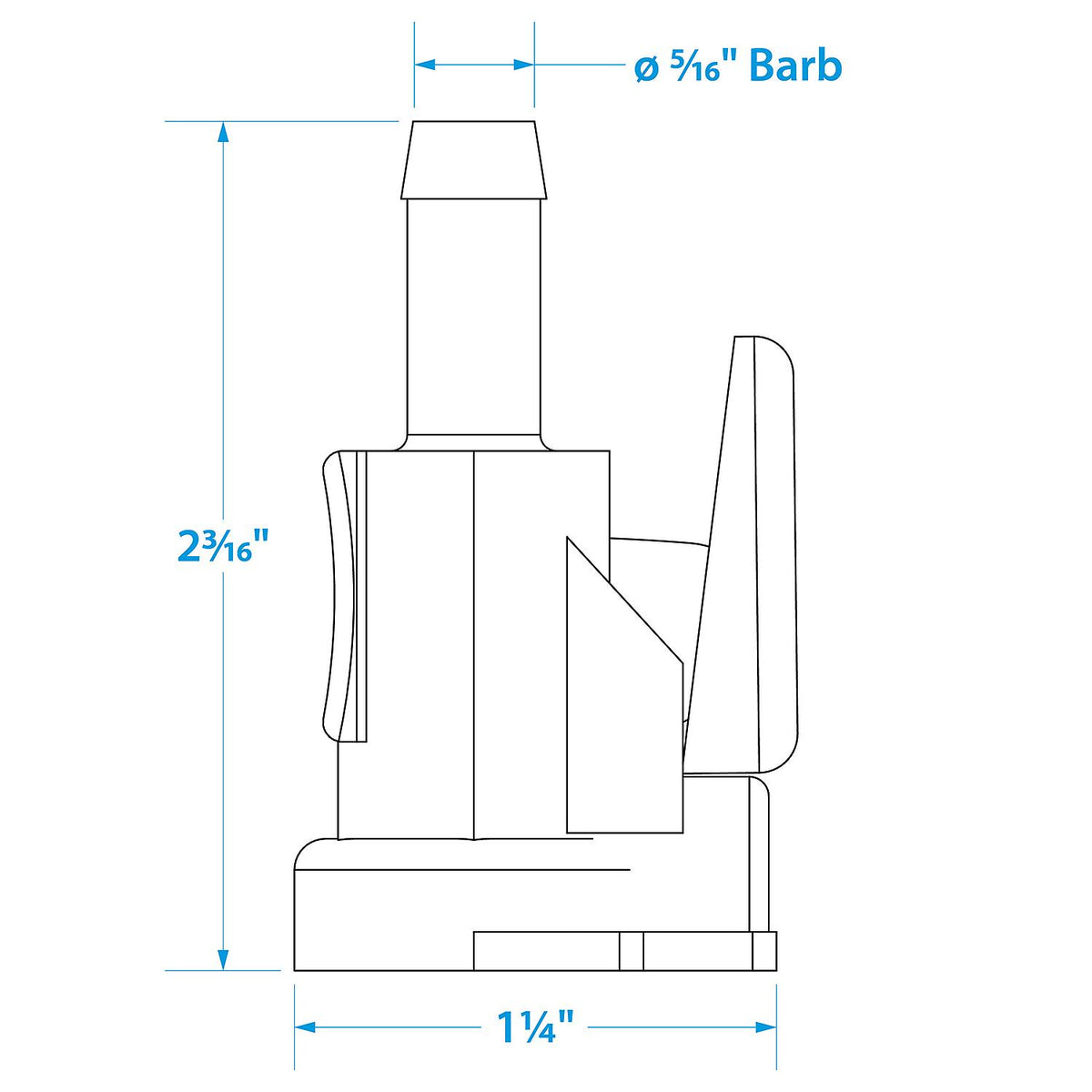 Deluxe Fuel Connector Hose Fitting for Evinrude/Johnson, Female, 5/16in Barb