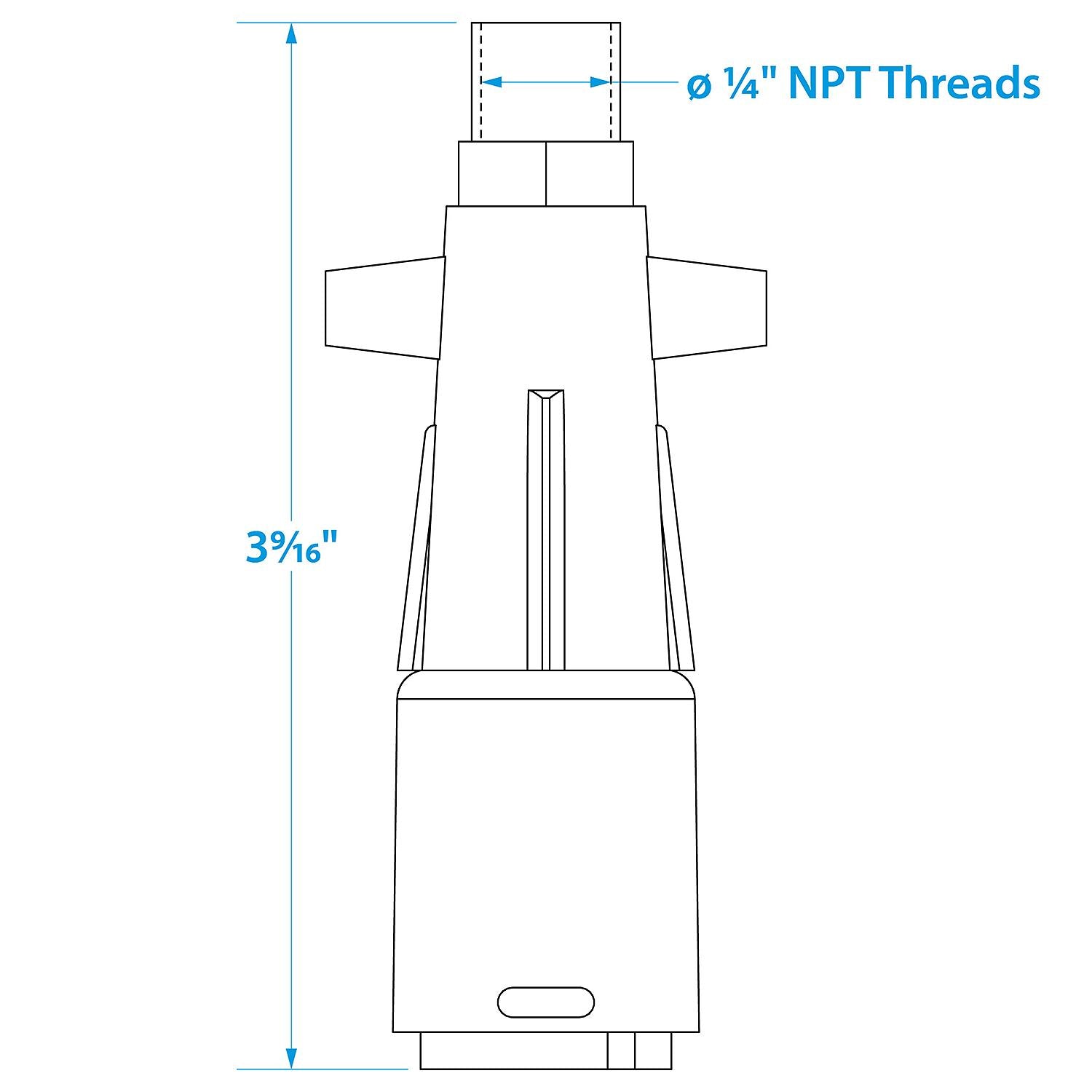 Deluxe Fuel Connector for Mercury, Female, 1/4in. NPT
