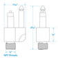Fuel Connector for Mercury (1998 & Newer), Male, 1/4 in. NPT