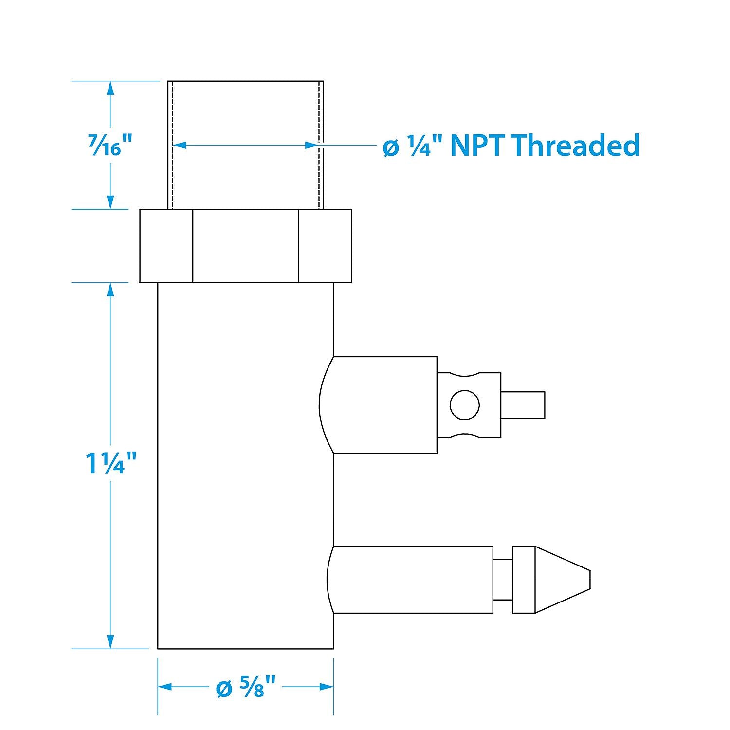 Fuel Connector Tank Fitting for Yamaha/ Mercury, Male, 1/4 In. NPT