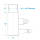 Deluxe Fuel Connector Tank Fitting for Yamaha/ Mercury, Male, 1/4in NPT