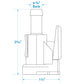 Deluxe Fuel Connector Hose Fitting for Yamaha/Mercury, Female, 3/8in Barb