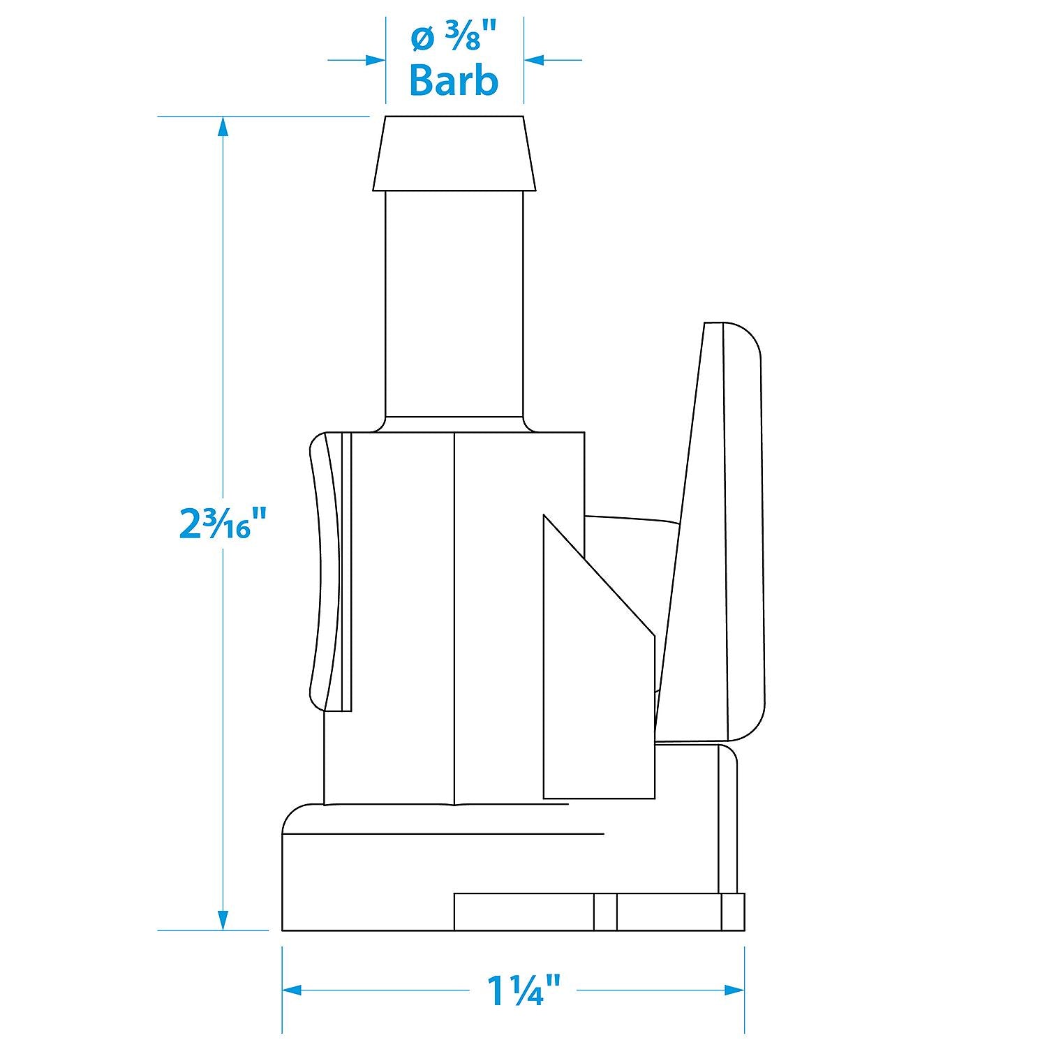 Deluxe Fuel Connector Hose Fitting for Yamaha/Mercury, Female, 3/8in Barb