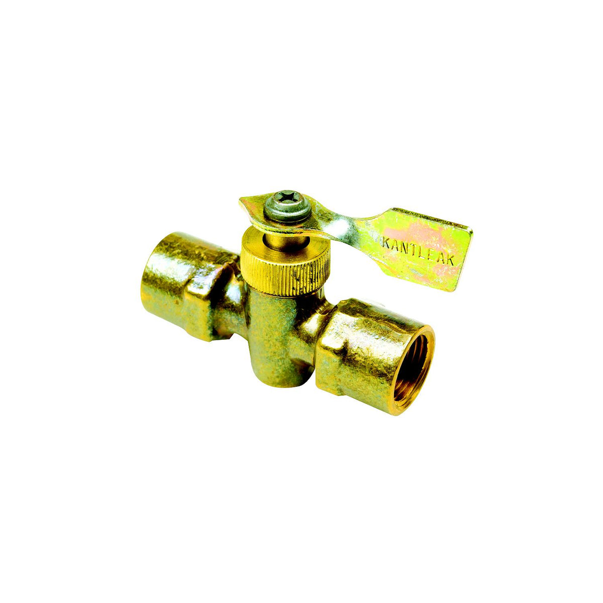 Brass Two Way Fuel Line Valve, 1/4in x 1/4in