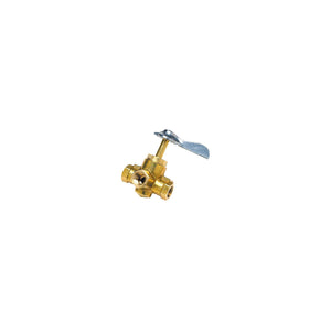 Brass Three Way Fuel Line Valve, 3/8in