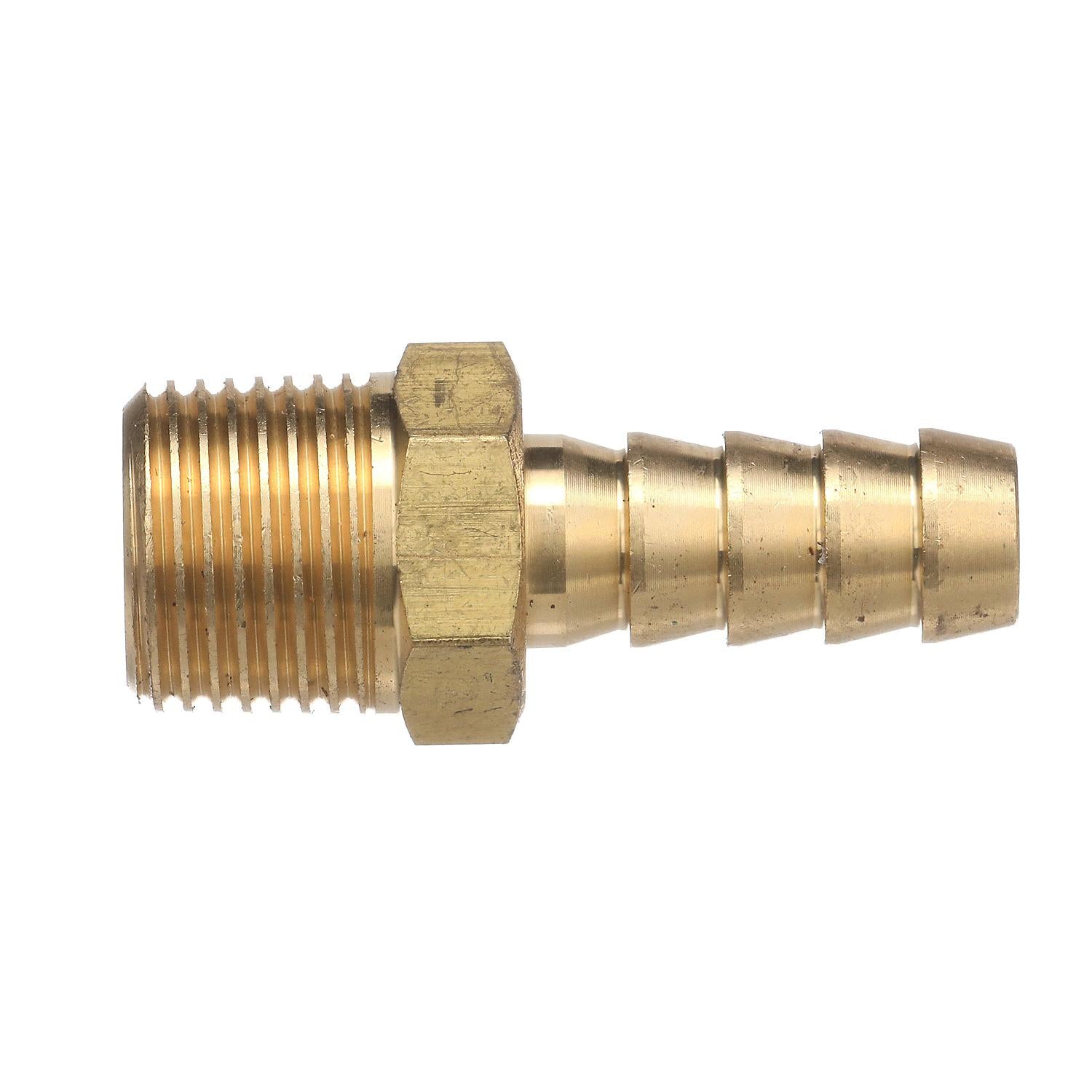 Brass Male Hose Barb, 1/3/8in x 3/8in NPT