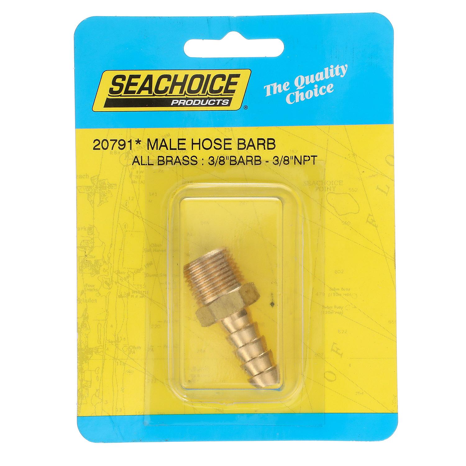 Brass Male Hose Barb, 1/3/8in x 3/8in NPT
