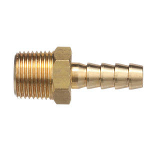 Brass Male Hose Barb, 1/4in  x 1/4in NPT