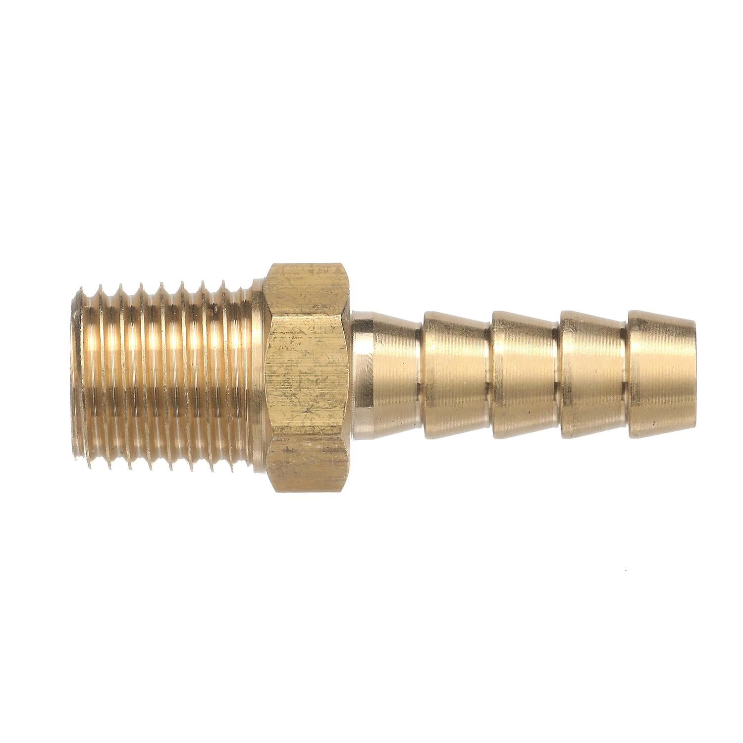 Brass Male Hose Barb, 5/16in  x 1/4in NPT