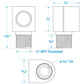 Brass Tank Vent Elbow, 1/4in x 90º