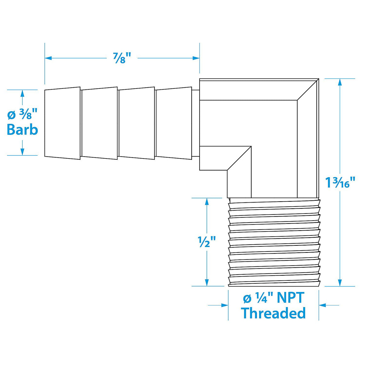 90º Brass Fuel Elbow