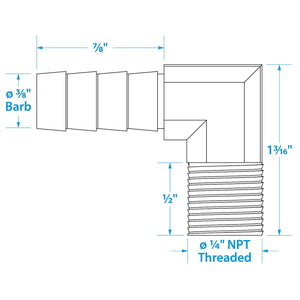 90º Brass Fuel Elbow