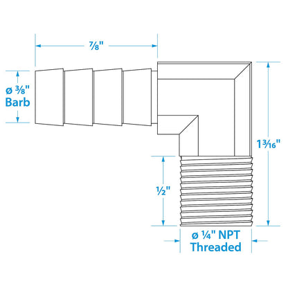 90º Brass Fuel Elbow