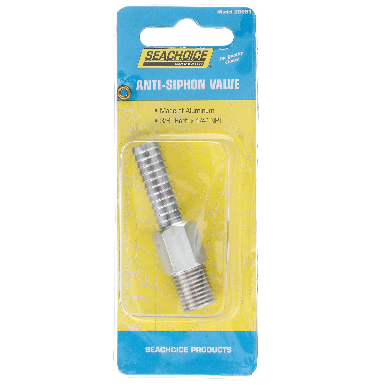 Anti-Siphon Valve, 1/4 in. NPT, 3/8 in. Hose, Aluminum
