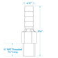 Anti-Siphon Valve, 1/4 in. NPT, 3/8 in. Hose, Aluminum