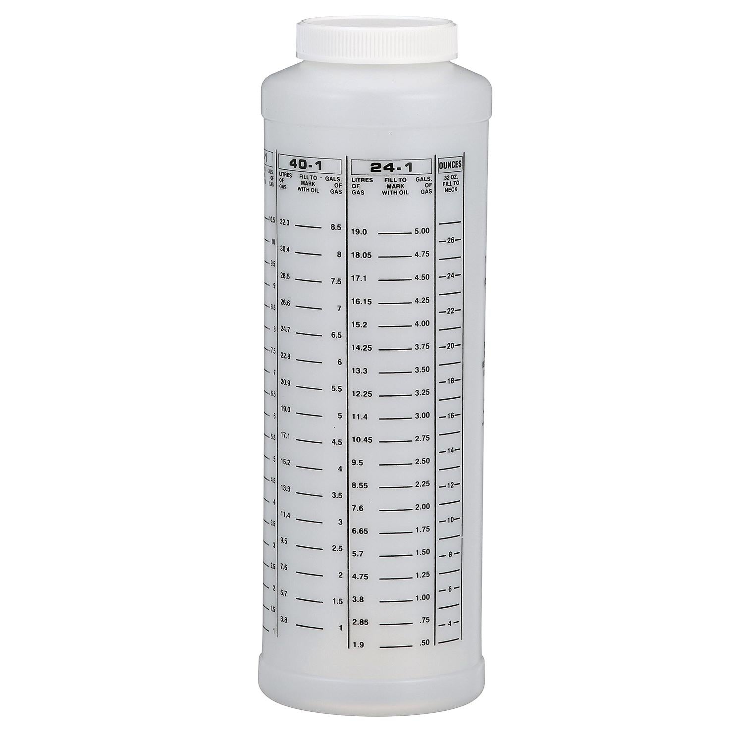 2-Cycle Engine, Oil to Gas Measuring Container, 32 Oz