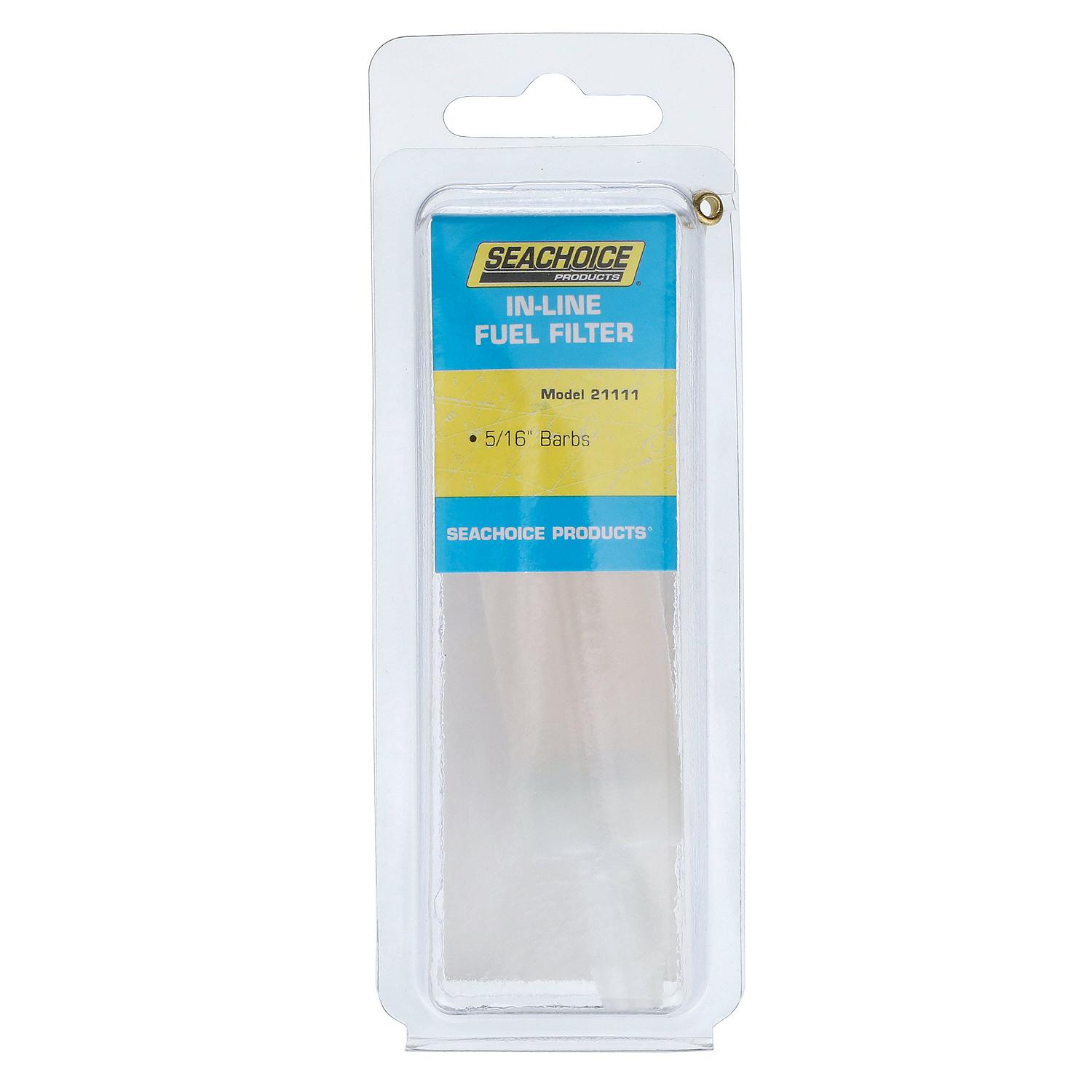 in-Line Fuel Filter, 5/16 in., Plastic, Outboard, 20 Micron