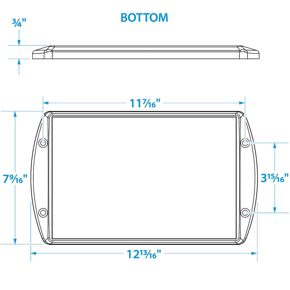 Group 24 Series Hold-Down Battery Tray, Black