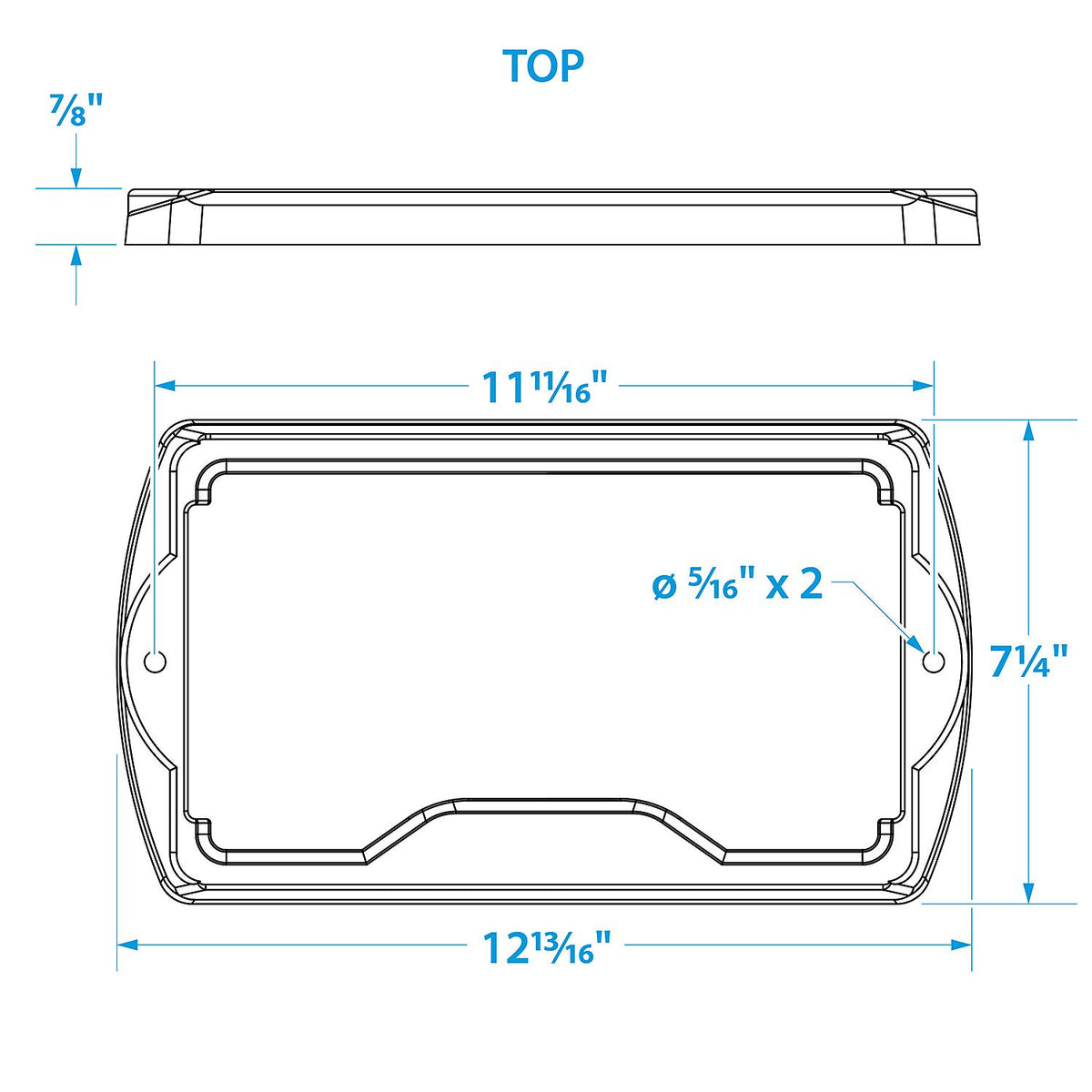 Group 24 Series Hold-Down Battery Tray, Black