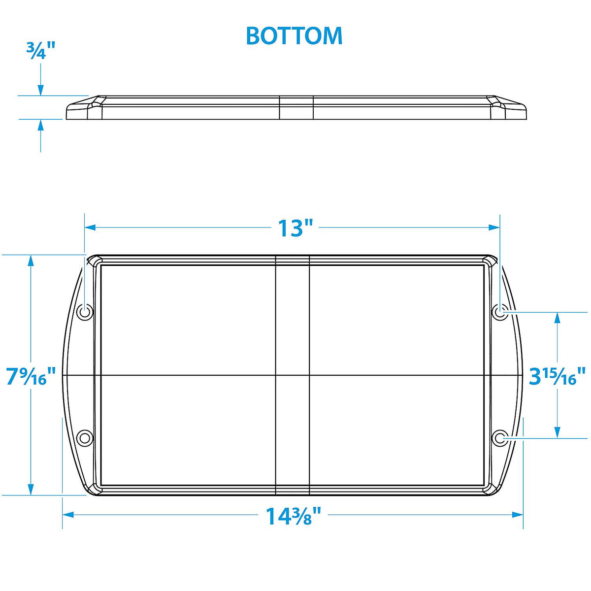 Group 27 Series Hold-Down Battery Tray, Black