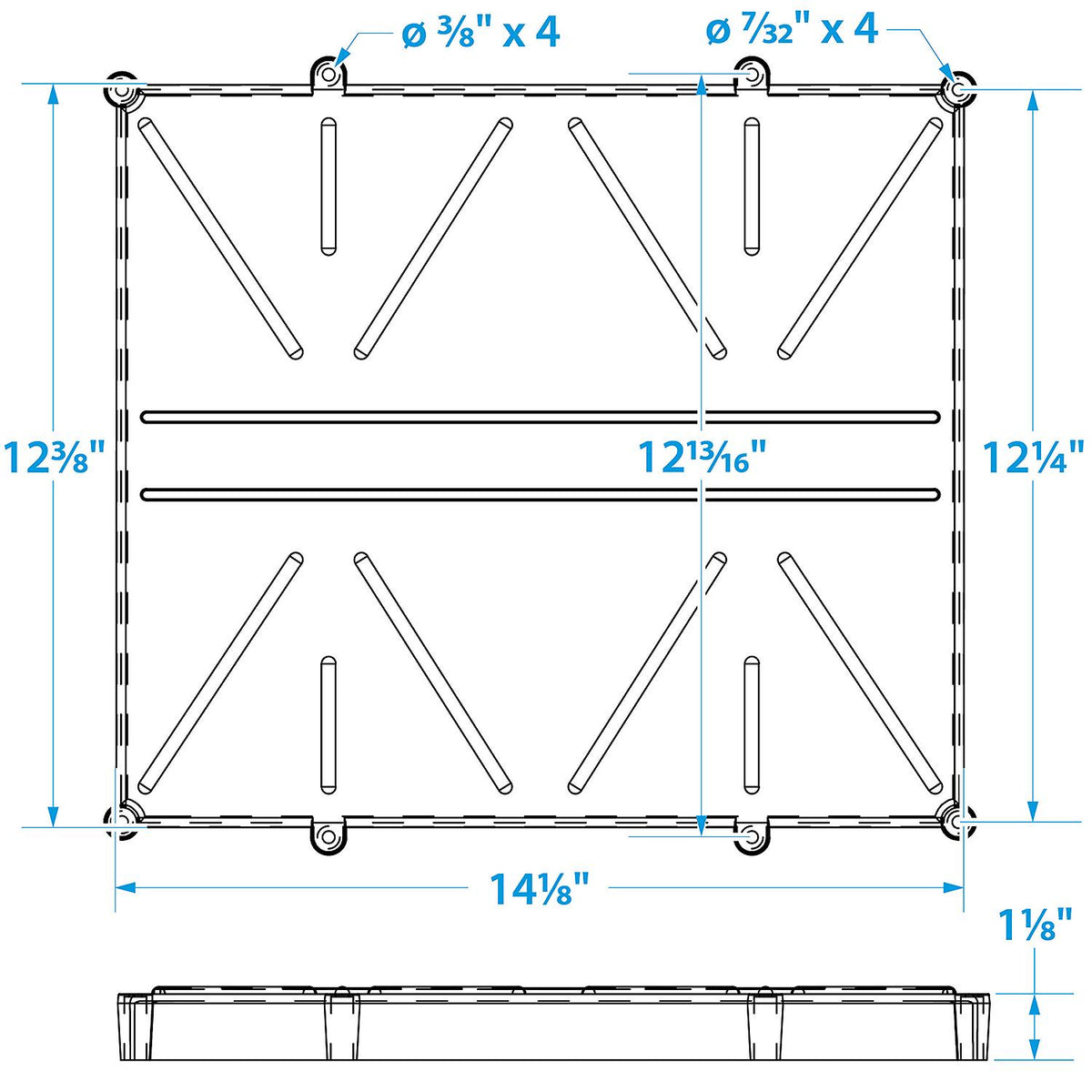 Dual Battery Tray w/ Poly Strap, Group 27