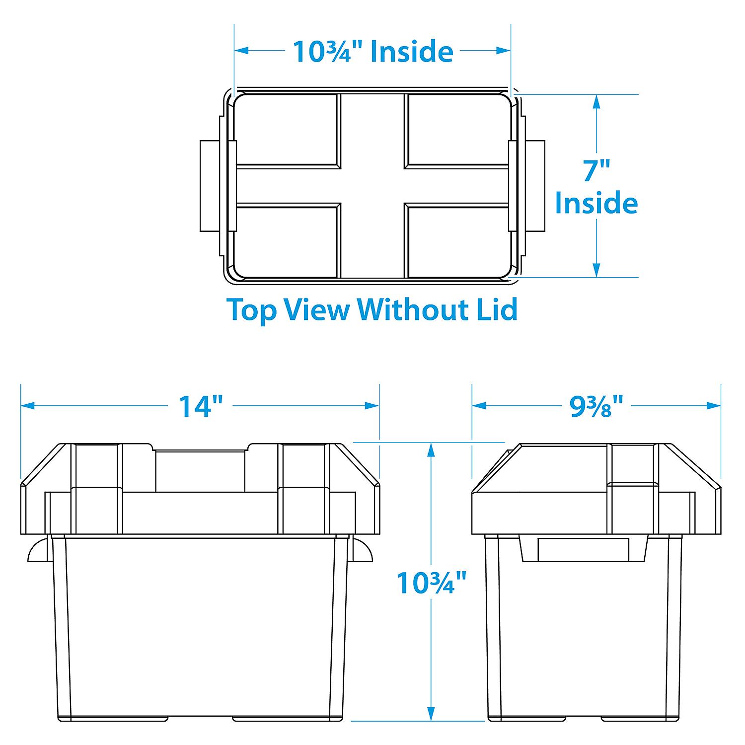 Group 24 Series Standard Battery Box w/ Strap & Mounting Kit