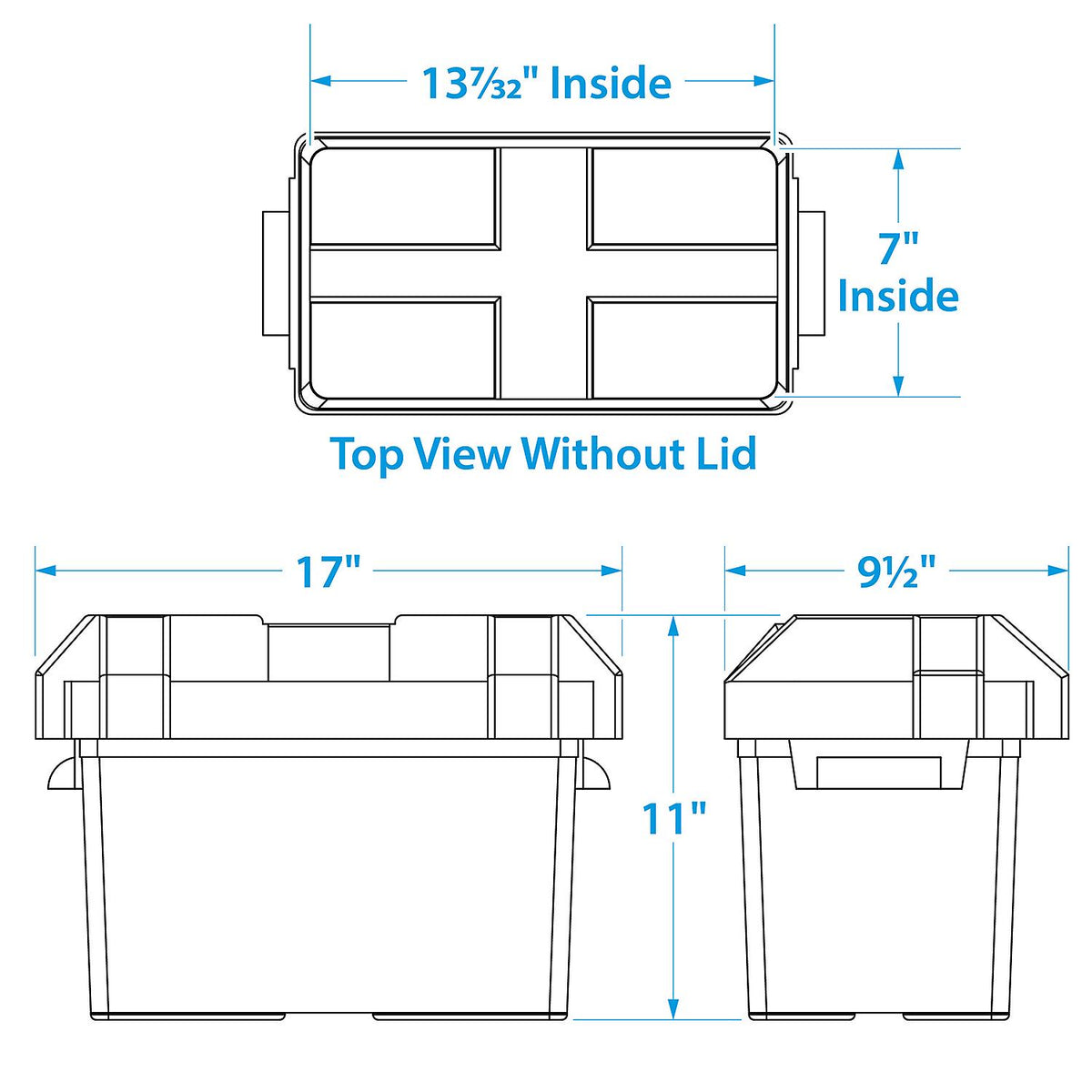 Group 27 Series Standard Battery Box w/ Strap & Mounting Kit