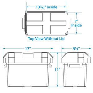 Group 27 Series Standard Battery Box w/ Strap & Mounting Kit