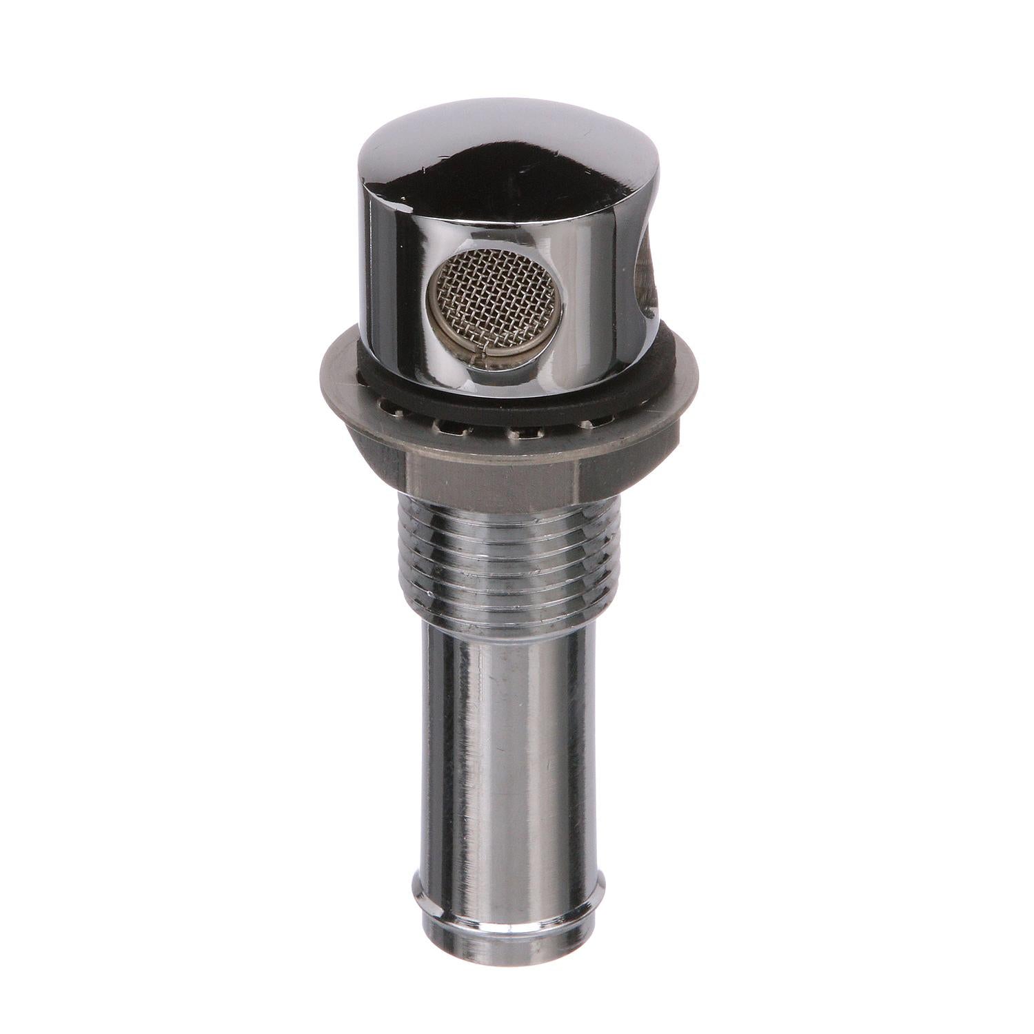Thru Hull Fuel Tank Vent, Chrome-Plated Brass, 5/8in.