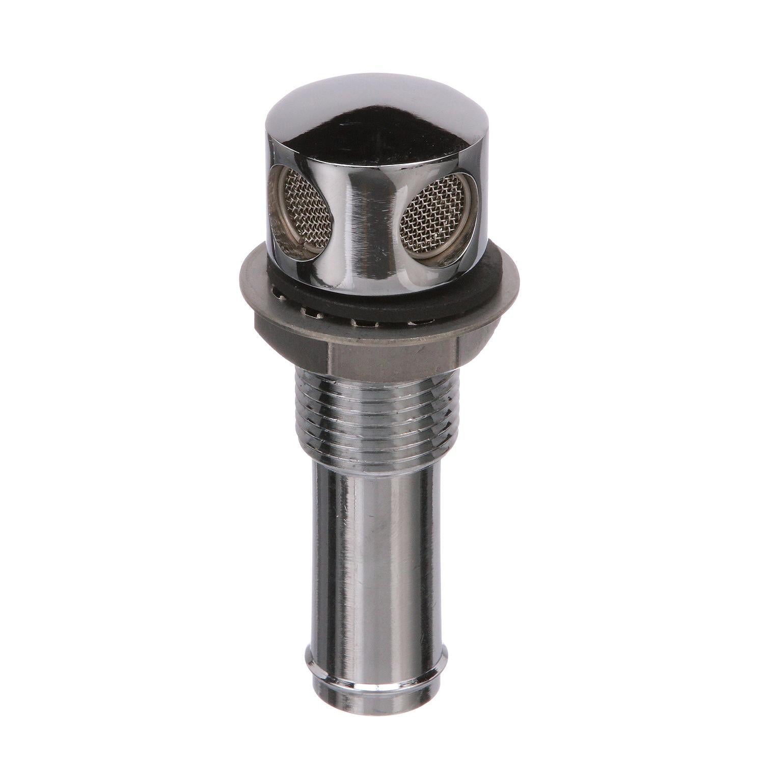 Thru Hull Fuel Tank Vent, Chrome-Plated Brass, 5/8in.