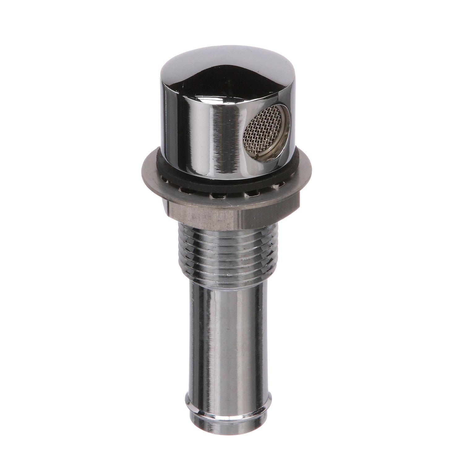 Thru Hull Fuel Tank Vent, Chrome-Plated Brass, 5/8in.