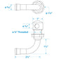 Thru Hall Fuel Tank Vent, Chrome-Plated Brass, 5/8in., 90º