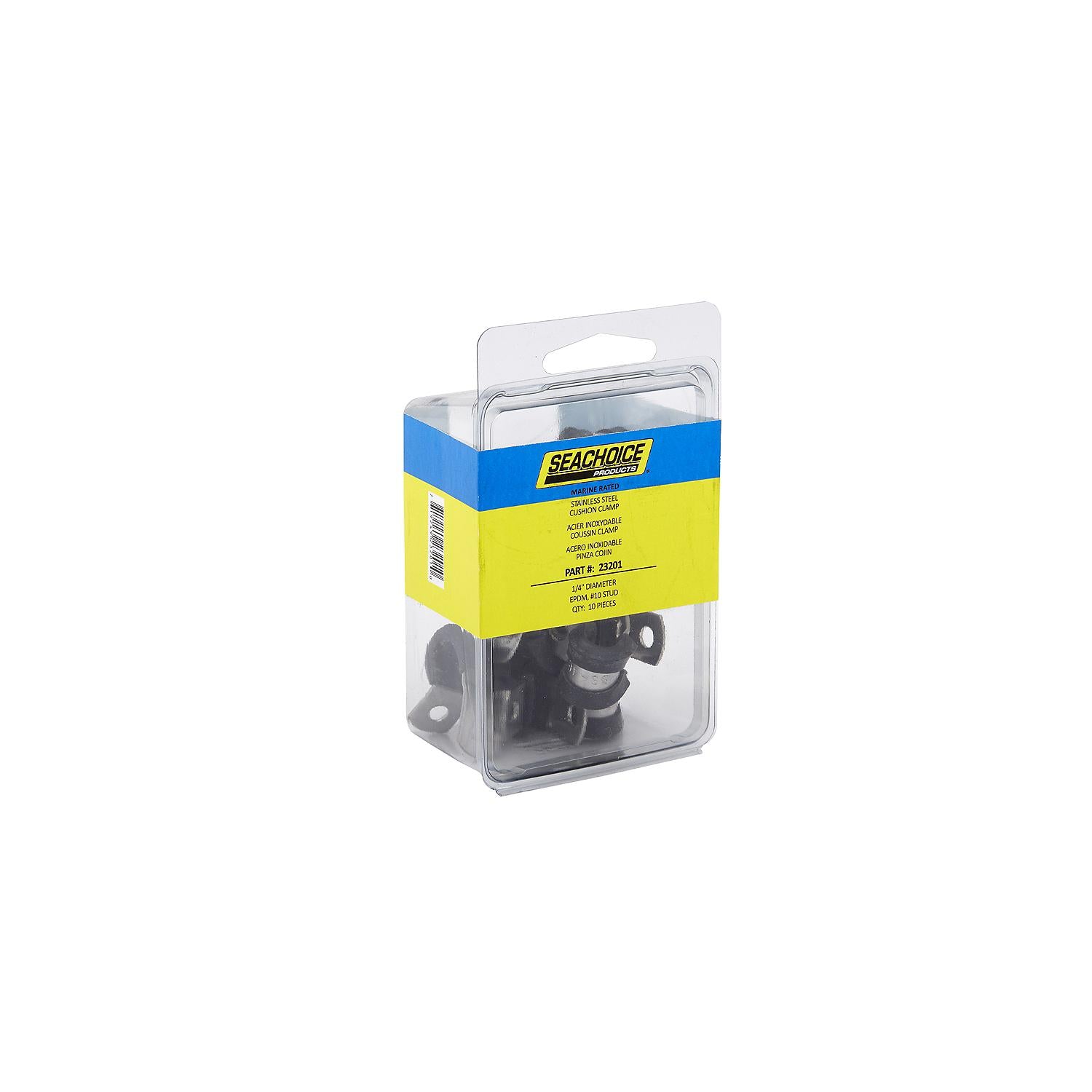 Stainless Steel Cushion Clamp, 1/4in, 10/PK
