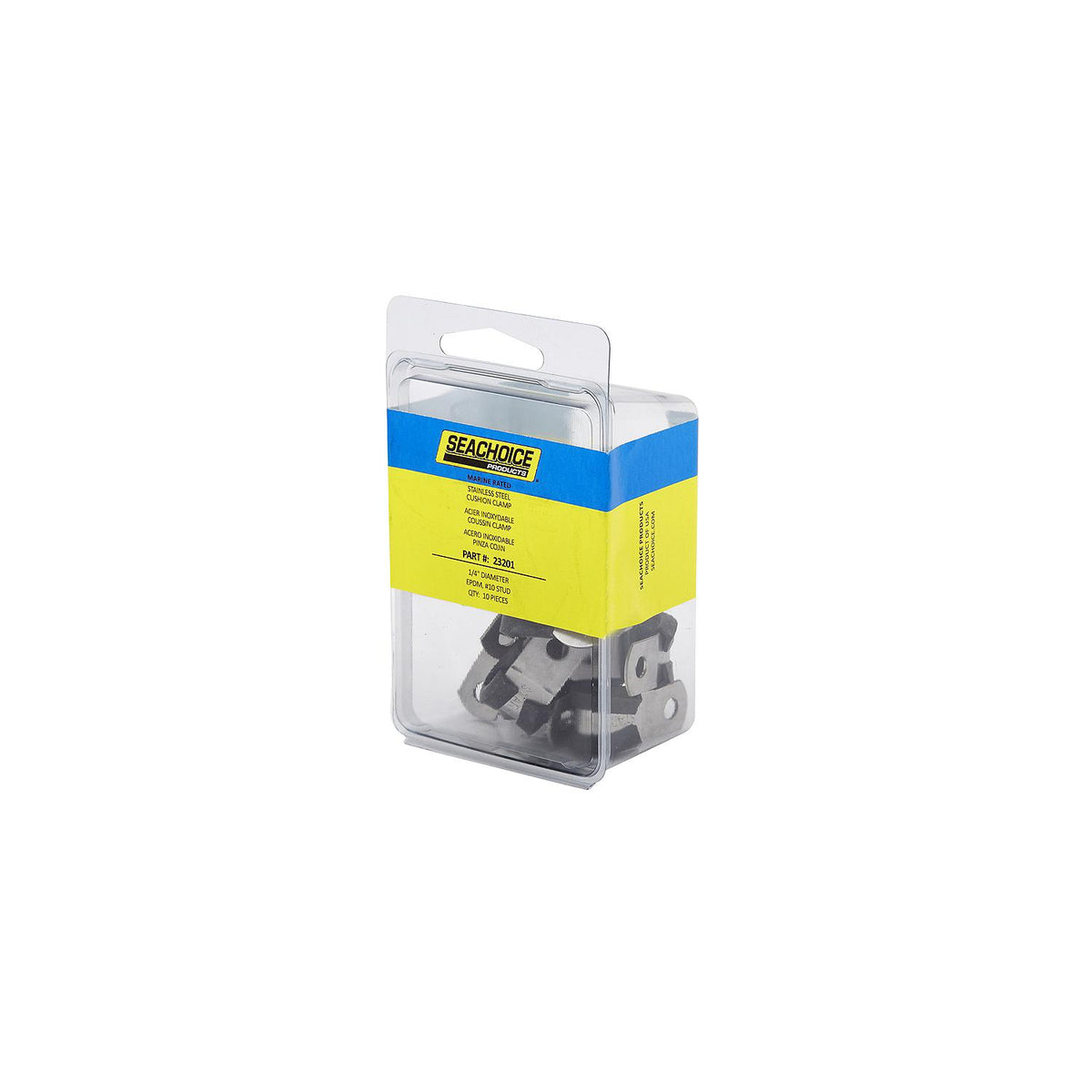 Stainless Steel Cushion Clamp, 1/4in, 10/PK