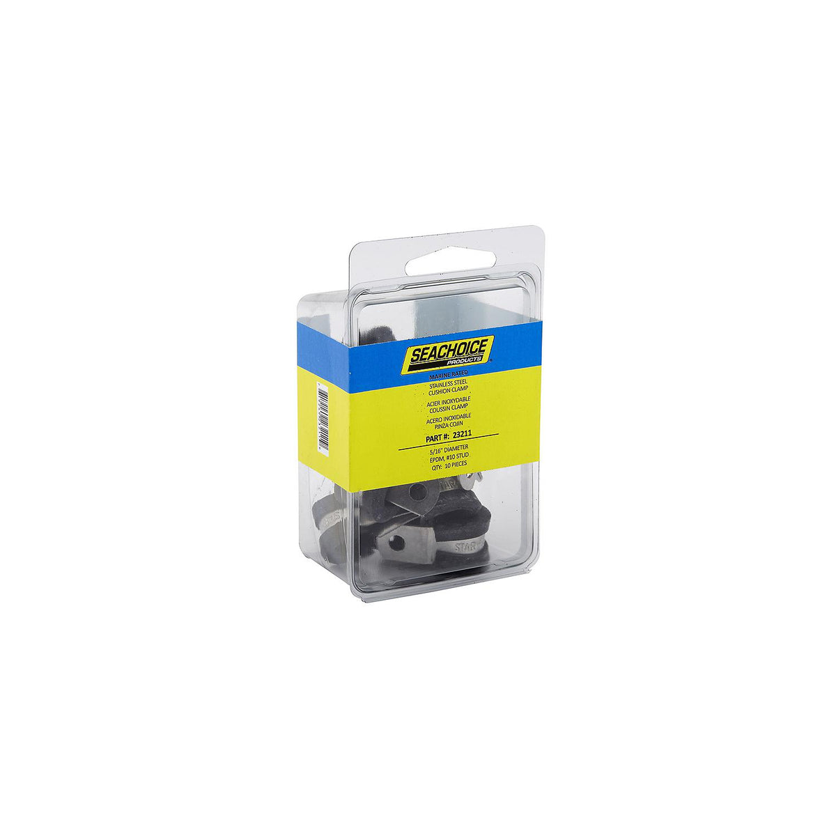 Stainless Steel Cushion Clamp, 5/16in, 10/PK