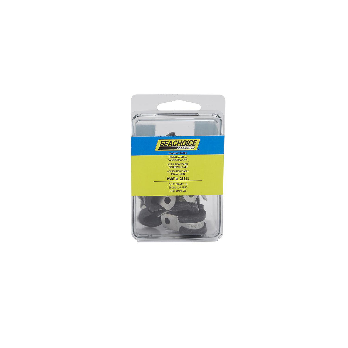 Stainless Steel Cushion Clamp, 5/16in, 10/PK