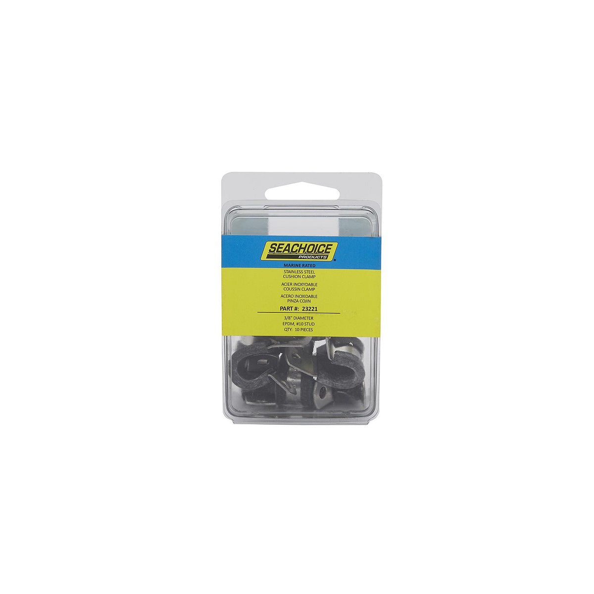Stainless Steel Cushion Clamp, 3/8in, 10/PK