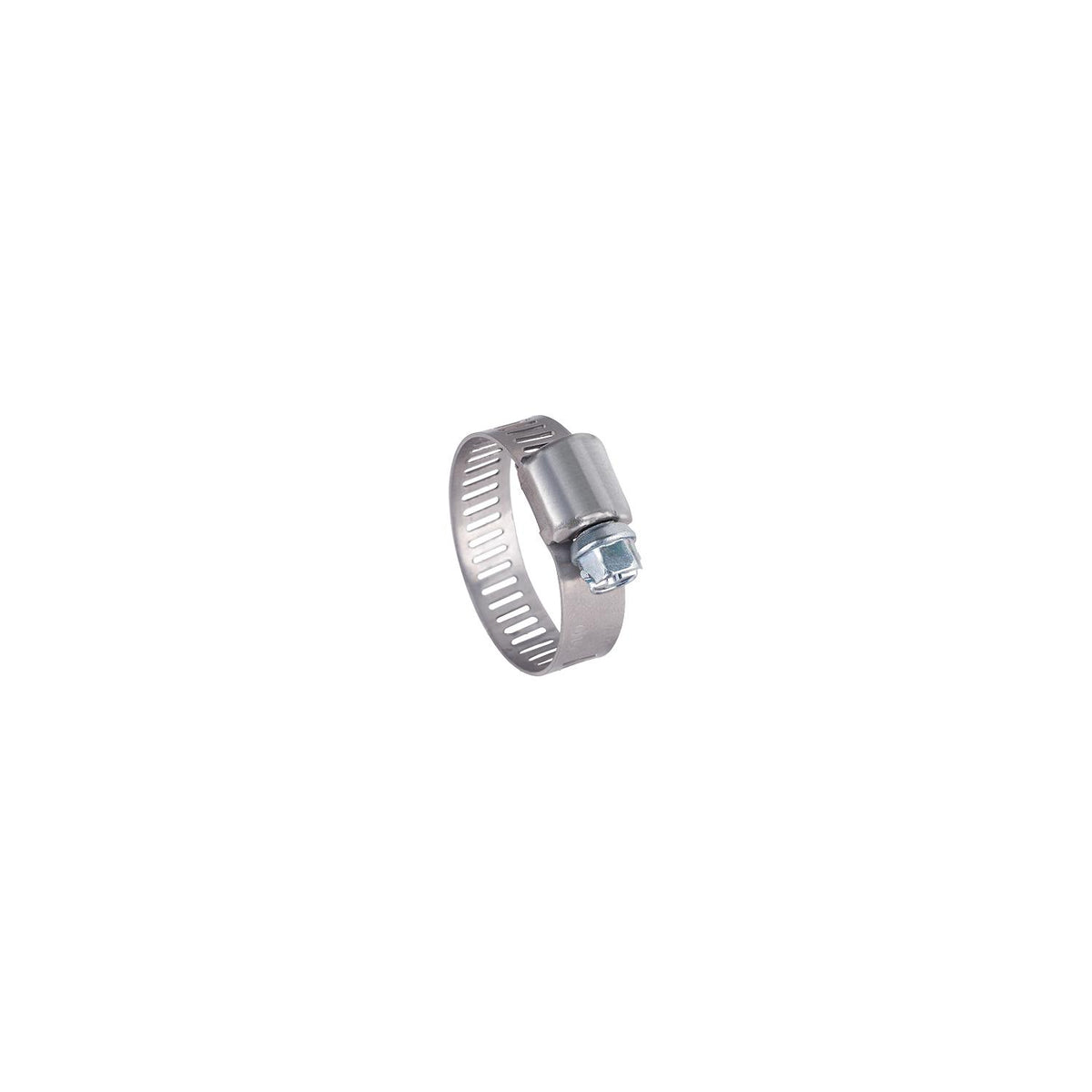 Plated Screw Hose Clamps, 1/2in Band, Size #10, 10/Box
