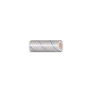 Clear Reinforced PVC Tubing w/Blue Tracer - 164 Series, 1/2in x 25ft