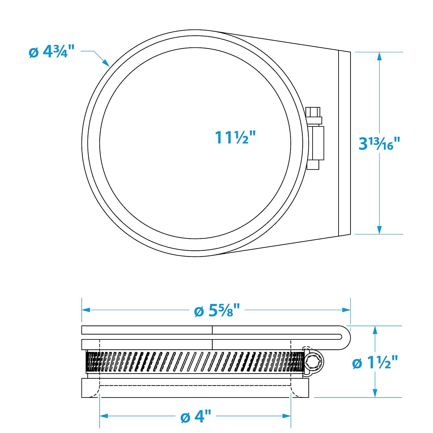 Exhaust Guard Covers, 4in, 2/PK