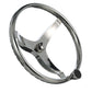 Stainless Steel Sports Steering Wheel w/ Turning Knob