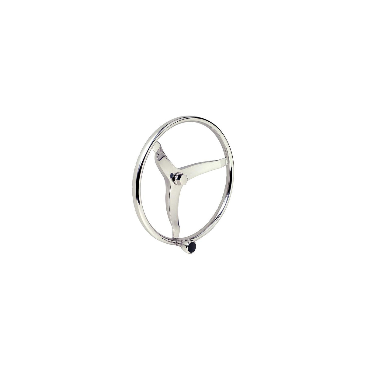 Stainless Steel Sports Steering Wheel w/ Turning Knob