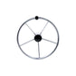 5 Spoke 15in Stainless Steel Destroyer Steering Wheel w/ Turning Knob & Black Center Cap